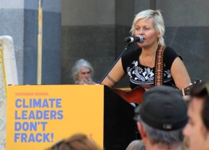 Jenn at antifracking rally